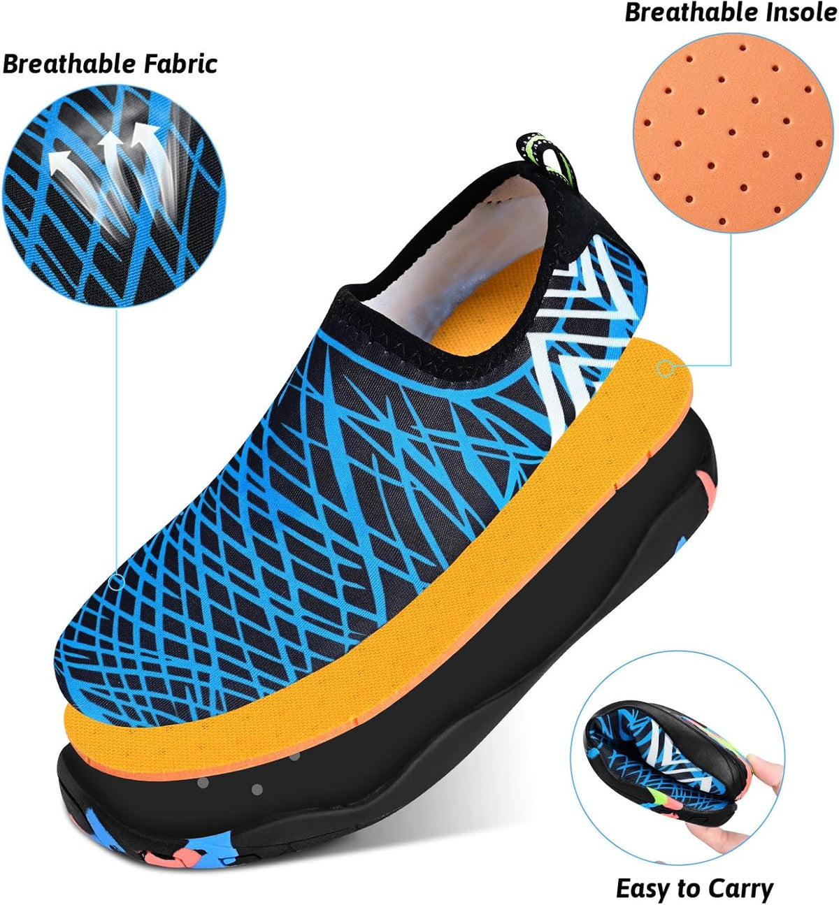 男女涉水鞋,游泳鞋沙滩泳池鞋防滑速干水袜,成人赤脚运动鞋,适合海滩冲浪散步水上瑜伽户外运动