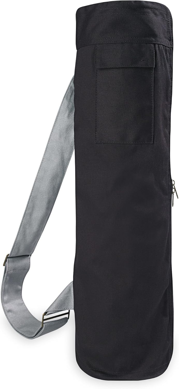 Gaiam Cargo 瑜伽垫包,全拉链瑜伽垫背带,可调节肩带,前后手机袋带耳塞开叉,时尚实用的健身垫支架,男女均适用