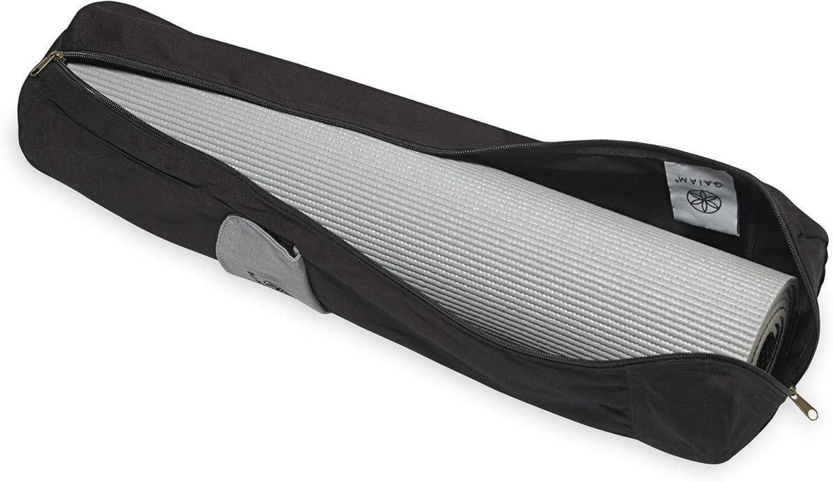 Gaiam Cargo 瑜伽垫包,全拉链瑜伽垫背带,可调节肩带,前后手机袋带耳塞开叉,时尚实用的健身垫支架,男女均适用