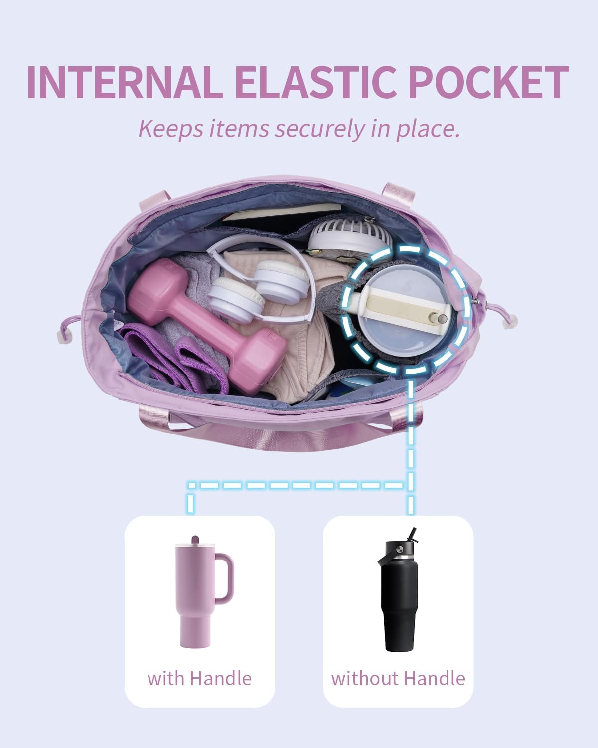 sportsnew 瑜伽垫包手提包瑜伽健身包男女防水湿口袋和钩环,快速取用存储瑜伽垫包