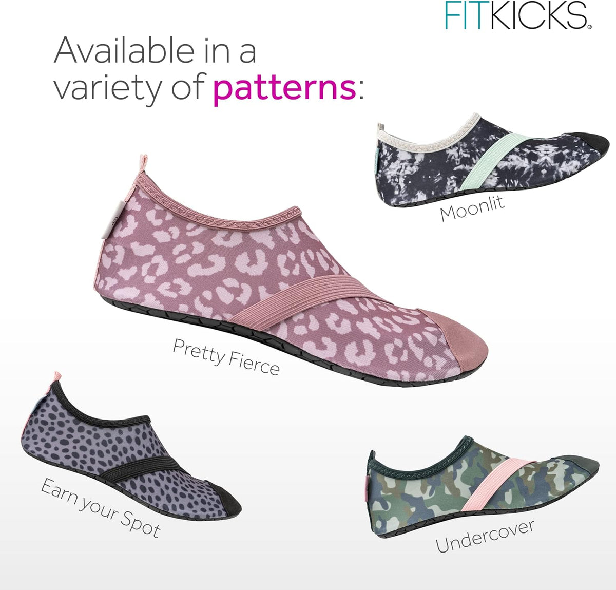 FITKICKS Original 女式可折叠 Active Lifestyle 极简主义鞋 赤脚瑜伽运动水鞋