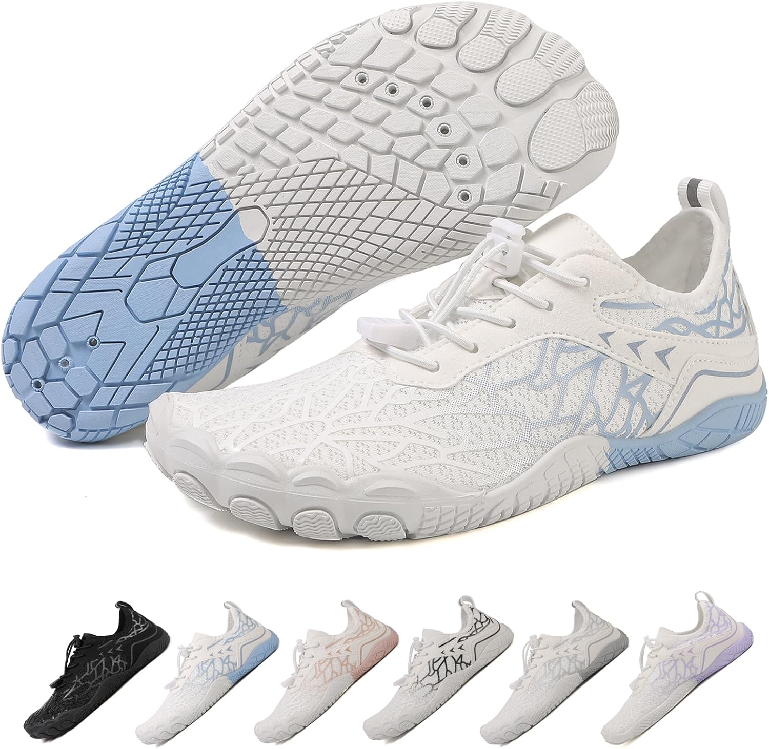 Hike Barefoot Shoes 女士男士,中性款赤脚水鞋透气防滑徒步鞋,适合徒步、散步、跑步、瑜伽和水上运动