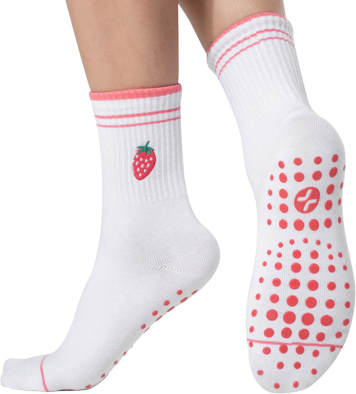 CoolMate 女式普拉提袜,瑜伽袜,船员防滑女士,适合锻炼,桶,普拉提礼品