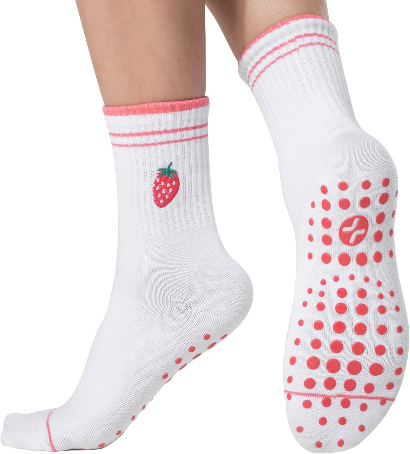 CoolMate 女式普拉提袜,瑜伽袜,船员防滑女士,适合锻炼,桶,普拉提礼品