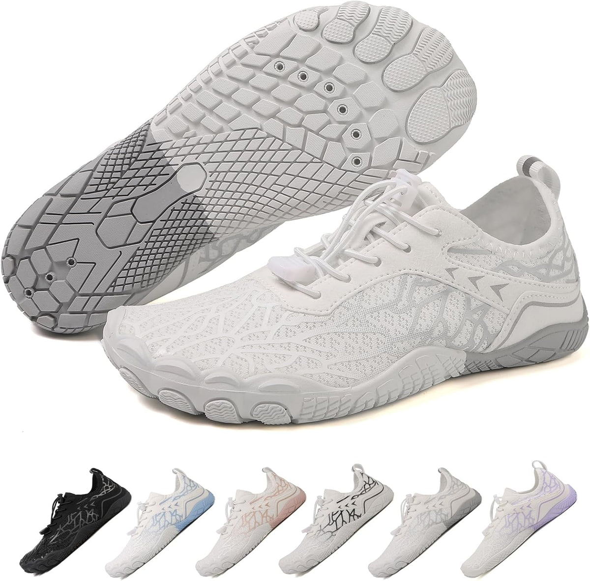 Hike Barefoot Shoes 女士男士,中性款赤脚水鞋透气防滑徒步鞋,适合徒步、散步、跑步、瑜伽和水上运动