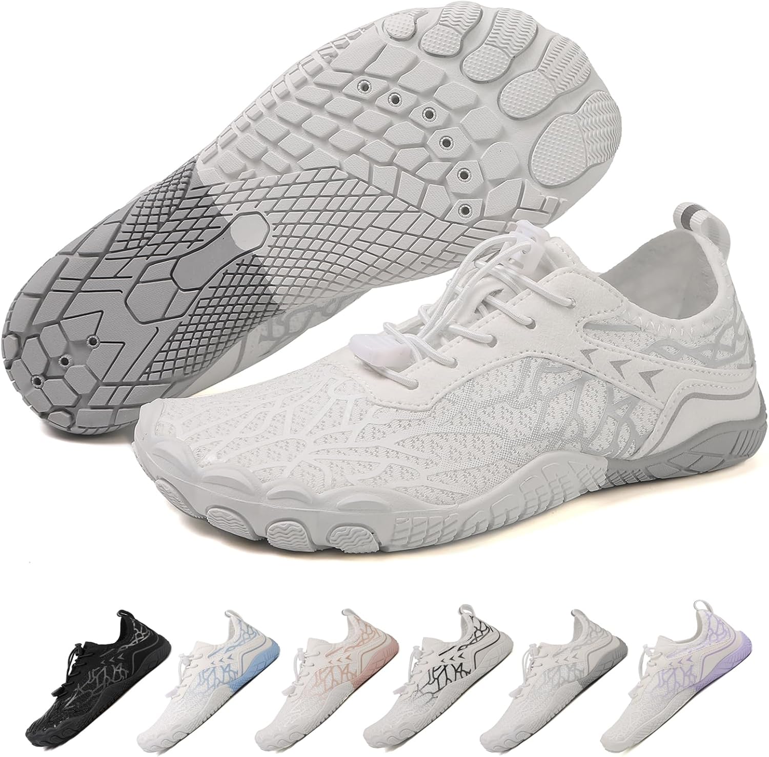 Hike Barefoot Shoes 女士男士,中性款赤脚水鞋透气防滑徒步鞋,适合徒步、散步、跑步、瑜伽和水上运动