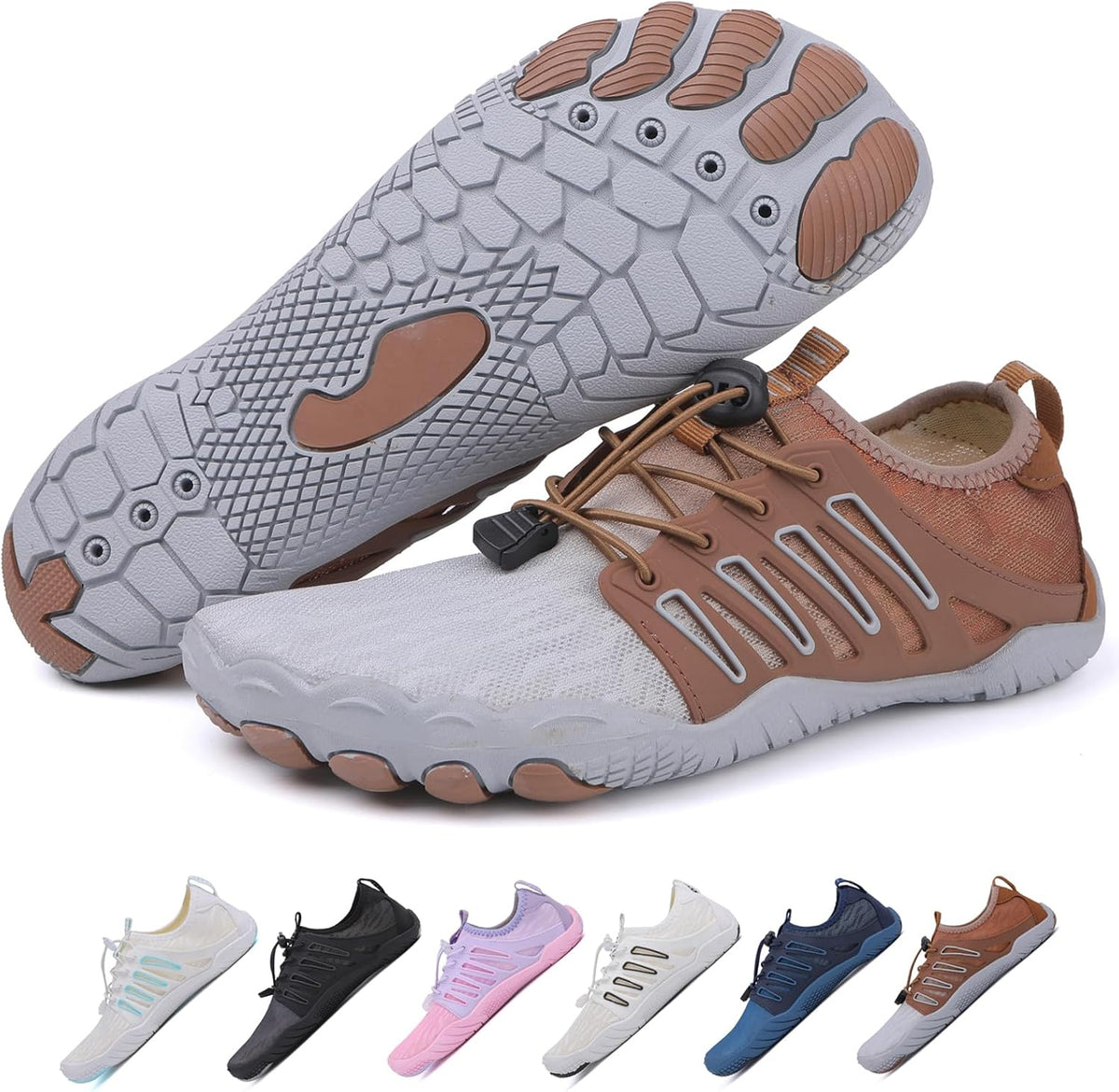 Hike Barefoot Shoes 女士男士,中性款赤脚水鞋透气防滑徒步鞋,适合徒步、散步、跑步、瑜伽和水上运动