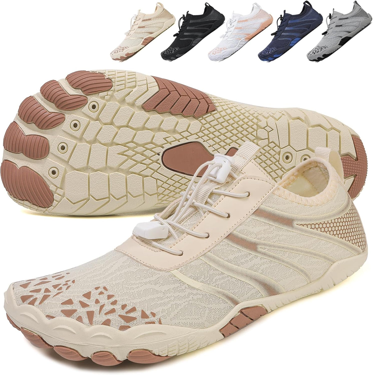 Hike Barefoot Shoes 女士男士,中性款赤脚水鞋透气防滑徒步鞋,适合徒步、散步、跑步、瑜伽和水上运动