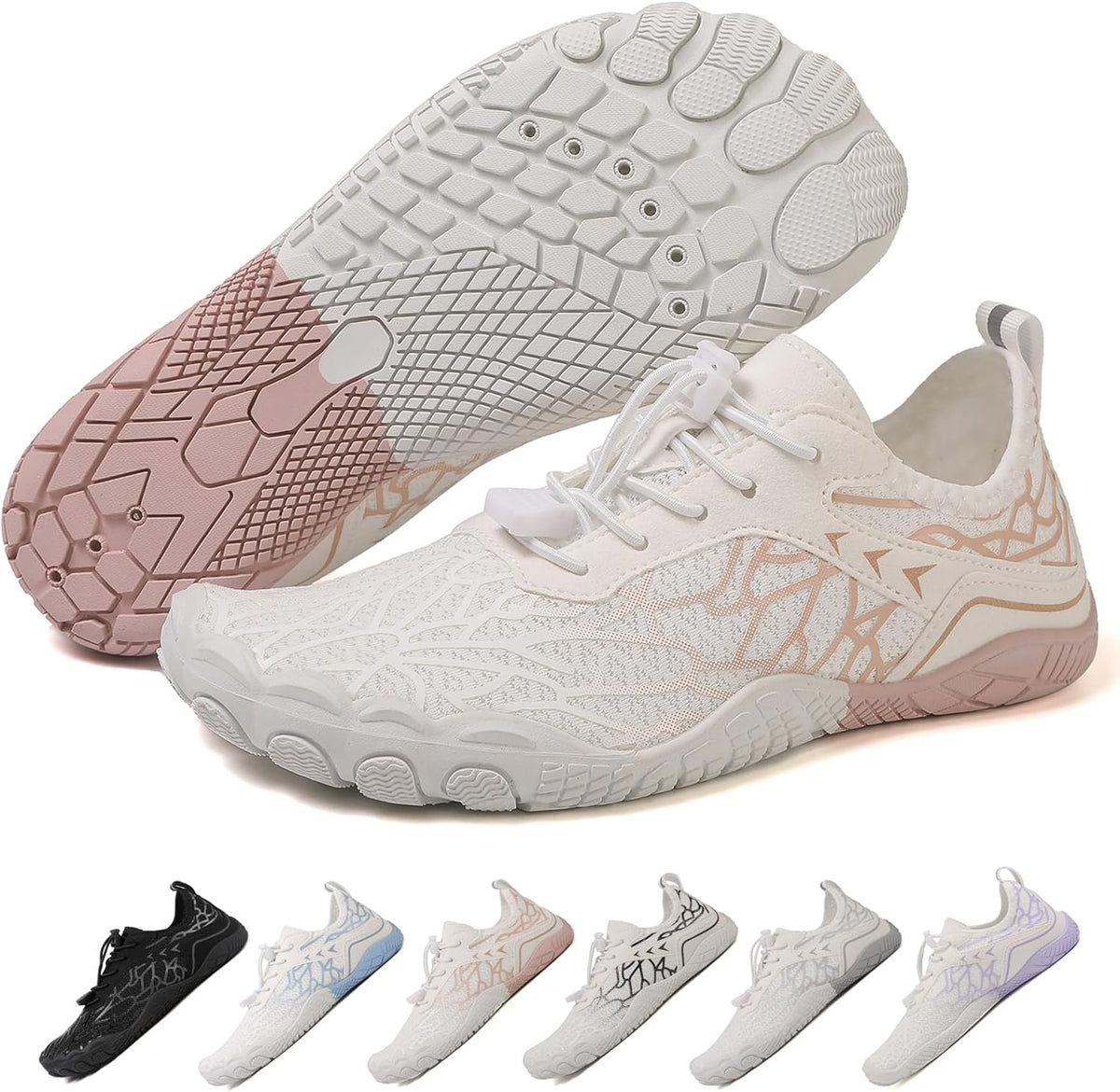 Hike Barefoot Shoes 女士男士,中性款赤脚水鞋透气防滑徒步鞋,适合徒步、散步、跑步、瑜伽和水上运动