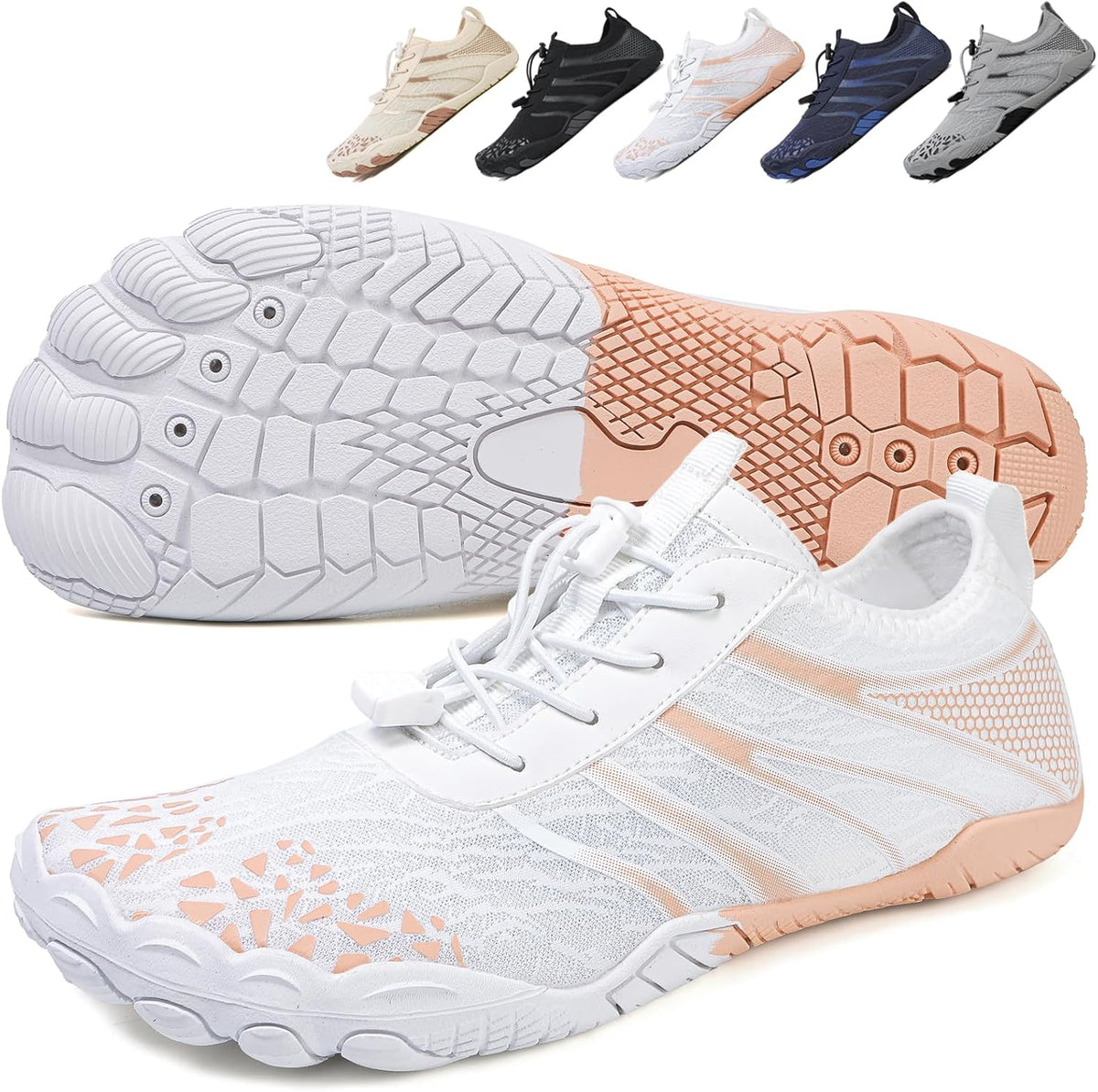 Hike Barefoot Shoes 女士男士,中性款赤脚水鞋透气防滑徒步鞋,适合徒步、散步、跑步、瑜伽和水上运动