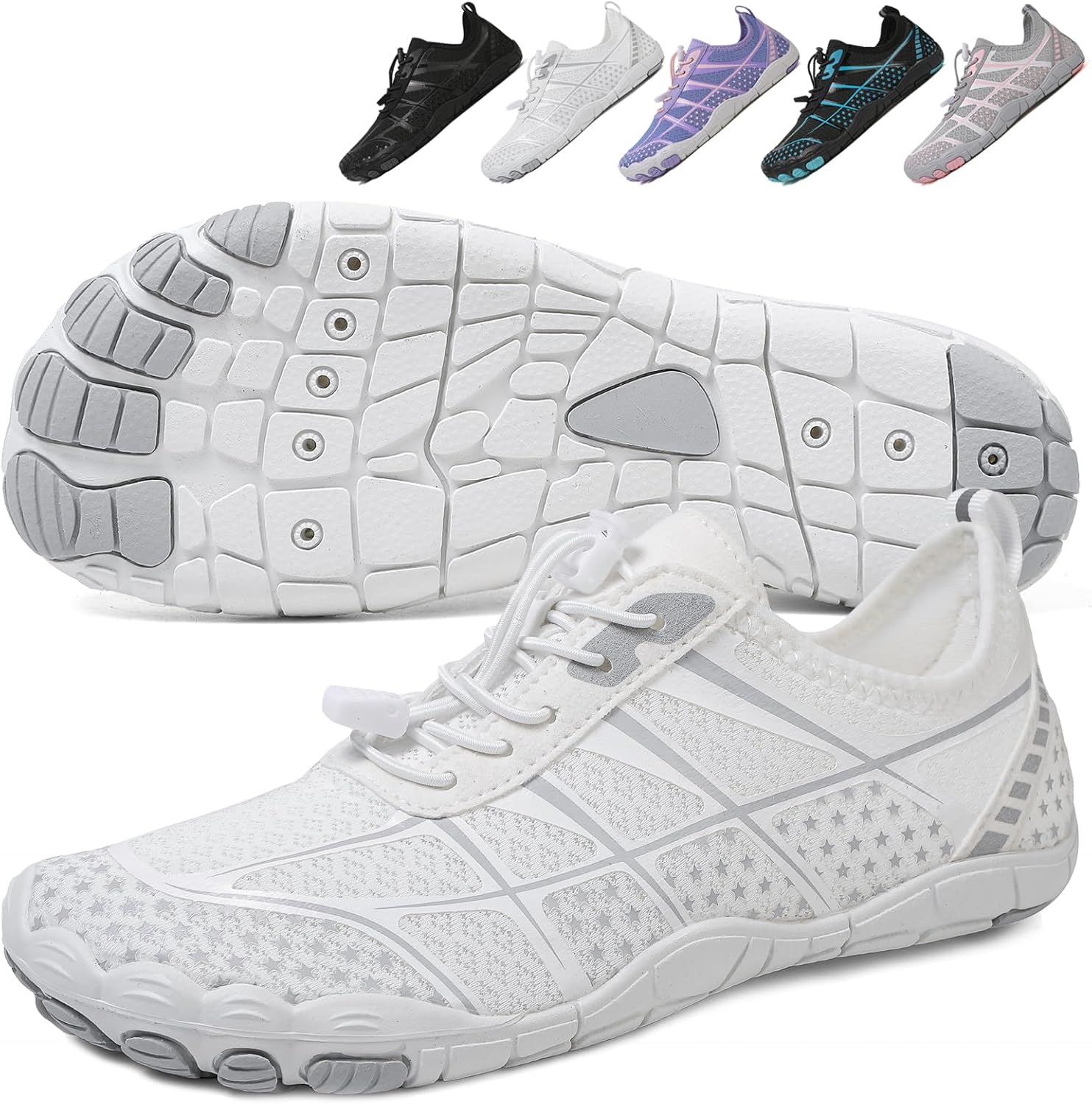 Hike Barefoot Shoes 女士男士,中性款赤脚水鞋透气防滑徒步鞋,适合徒步、散步、跑步、瑜伽和水上运动