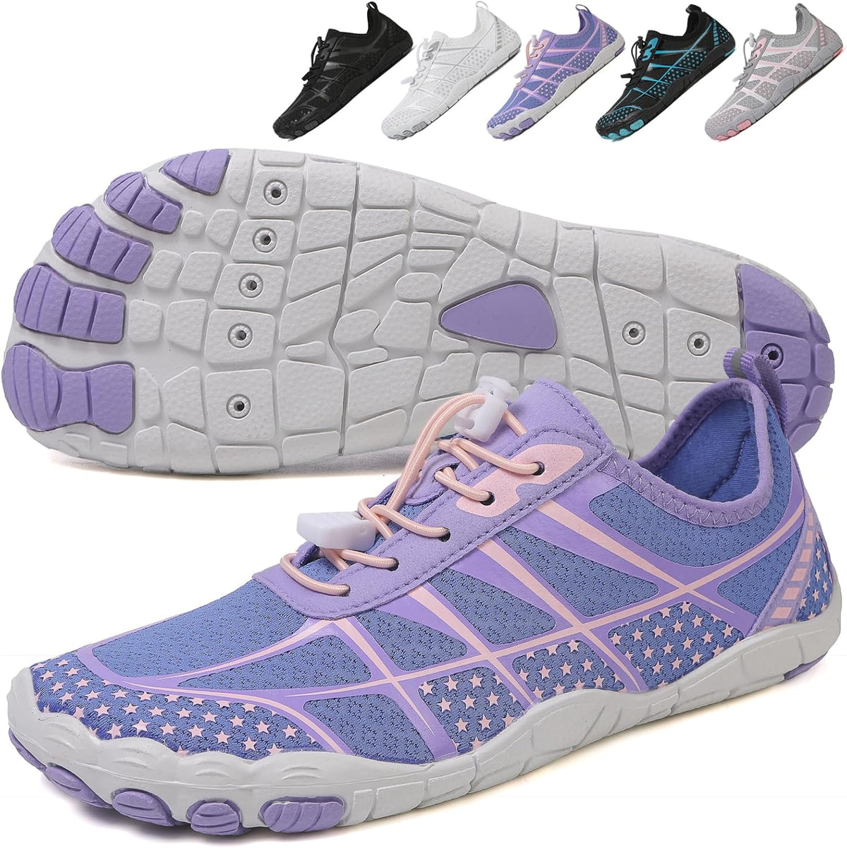 Hike Barefoot Shoes 女士男士,中性款赤脚水鞋透气防滑徒步鞋,适合徒步、散步、跑步、瑜伽和水上运动