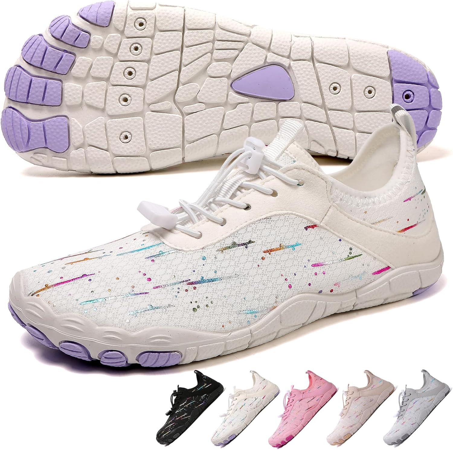 Hike Barefoot Shoes 女士男士,中性款赤脚水鞋透气防滑徒步鞋,适合徒步、散步、跑步、瑜伽和水上运动