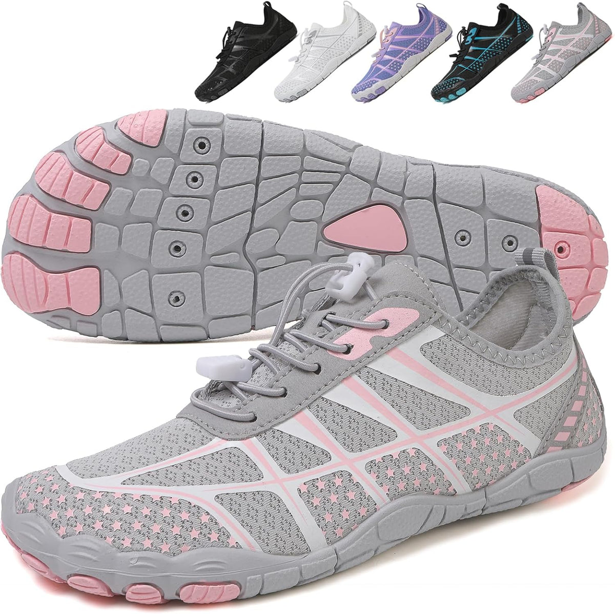 Hike Barefoot Shoes 女士男士,中性款赤脚水鞋透气防滑徒步鞋,适合徒步、散步、跑步、瑜伽和水上运动