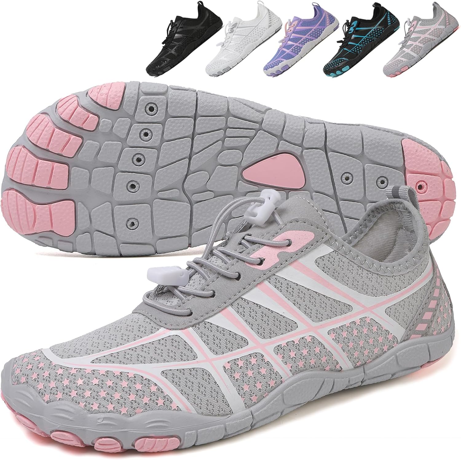 Hike Barefoot Shoes 女士男士,中性款赤脚水鞋透气防滑徒步鞋,适合徒步、散步、跑步、瑜伽和水上运动