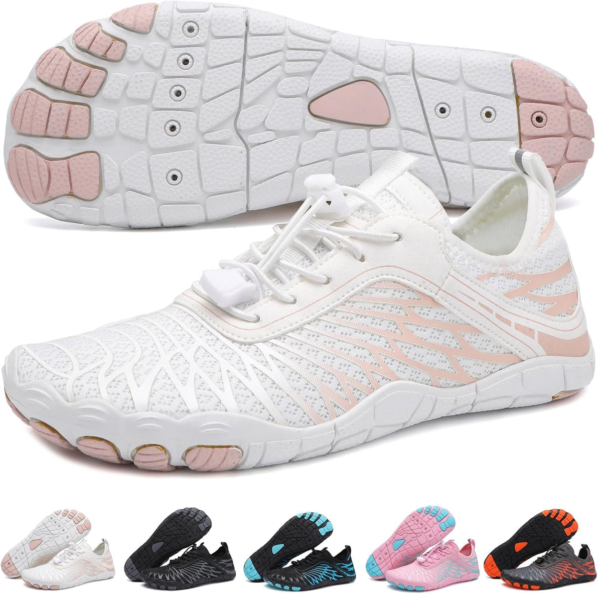 Hike Barefoot Shoes 女士男士,中性款赤脚水鞋透气防滑徒步鞋,适合徒步、散步、跑步、瑜伽和水上运动