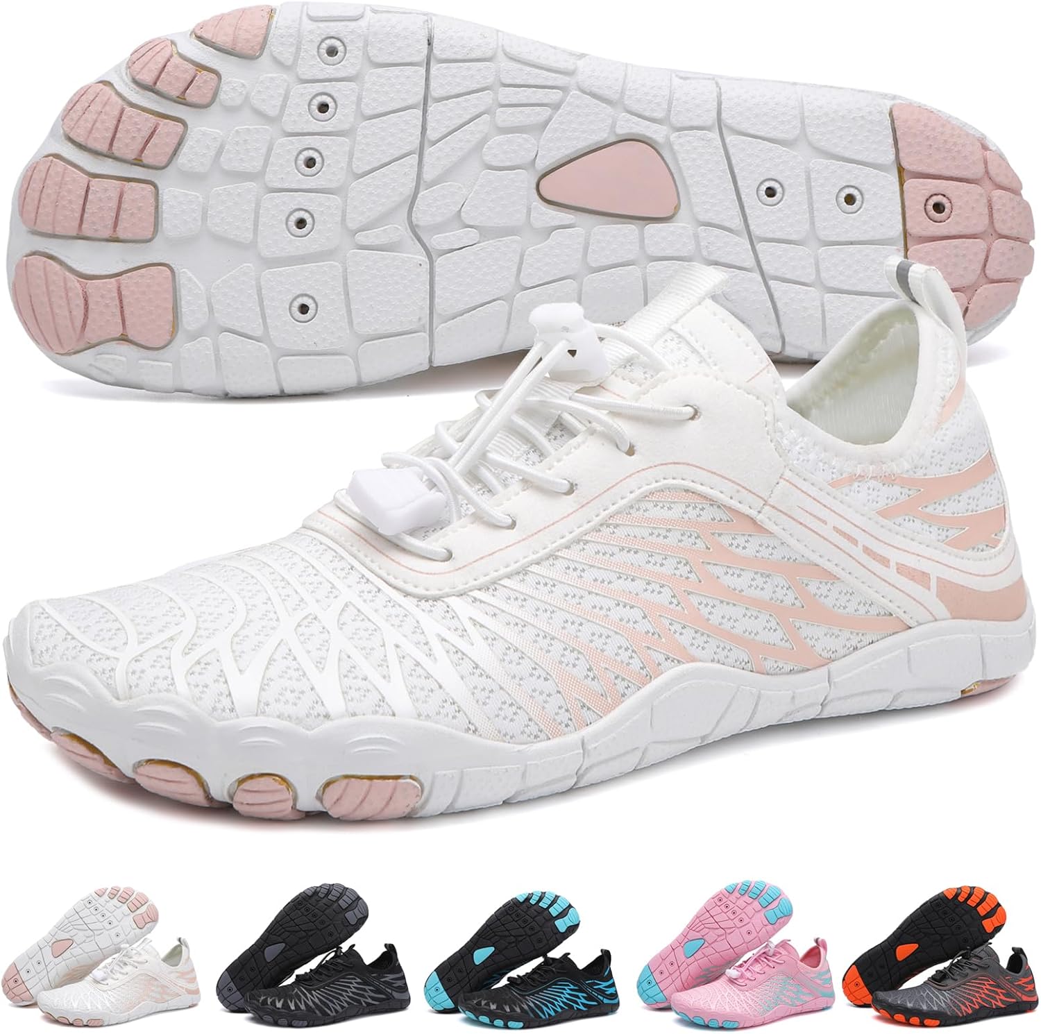 Hike Barefoot Shoes 女士男士,中性款赤脚水鞋透气防滑徒步鞋,适合徒步、散步、跑步、瑜伽和水上运动