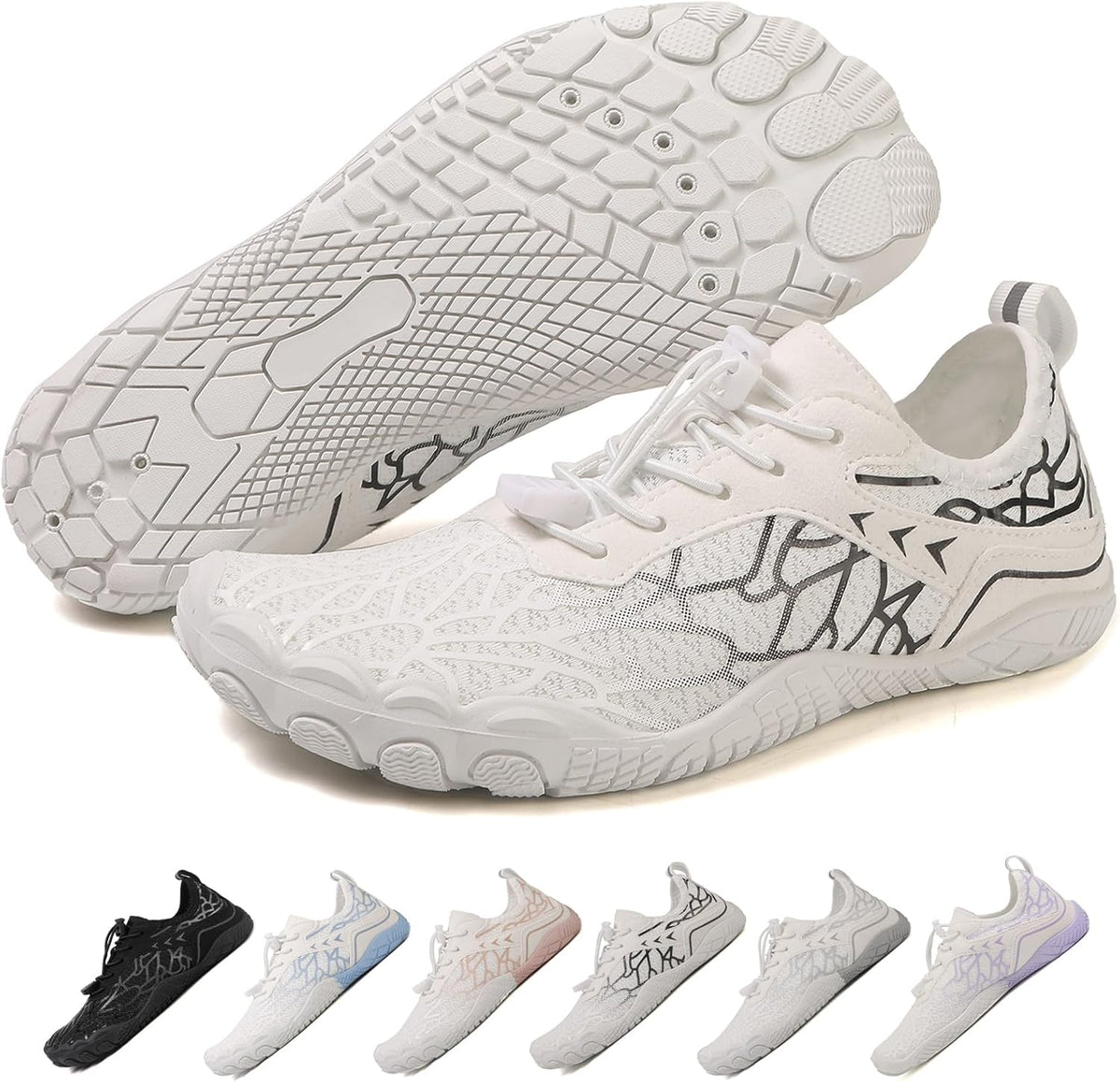 Hike Barefoot Shoes 女士男士,中性款赤脚水鞋透气防滑徒步鞋,适合徒步、散步、跑步、瑜伽和水上运动