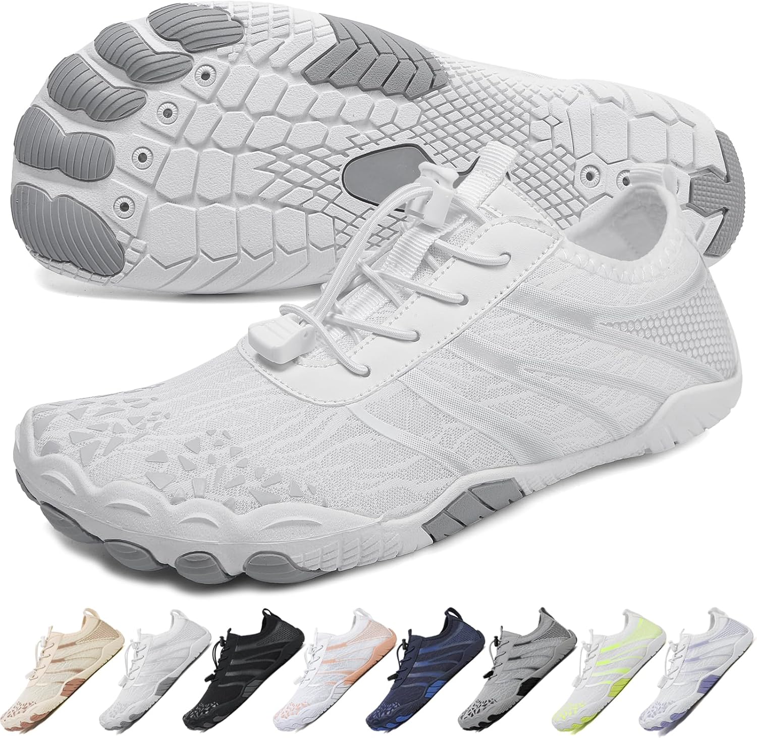 Hike Barefoot Shoes 女士男士,中性款赤脚水鞋透气防滑徒步鞋,适合徒步、散步、跑步、瑜伽和水上运动