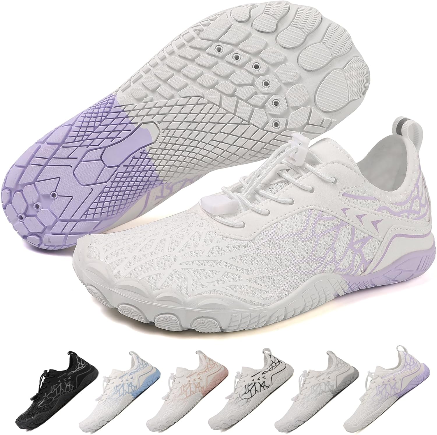 Hike Barefoot Shoes 女士男士,中性款赤脚水鞋透气防滑徒步鞋,适合徒步、散步、跑步、瑜伽和水上运动