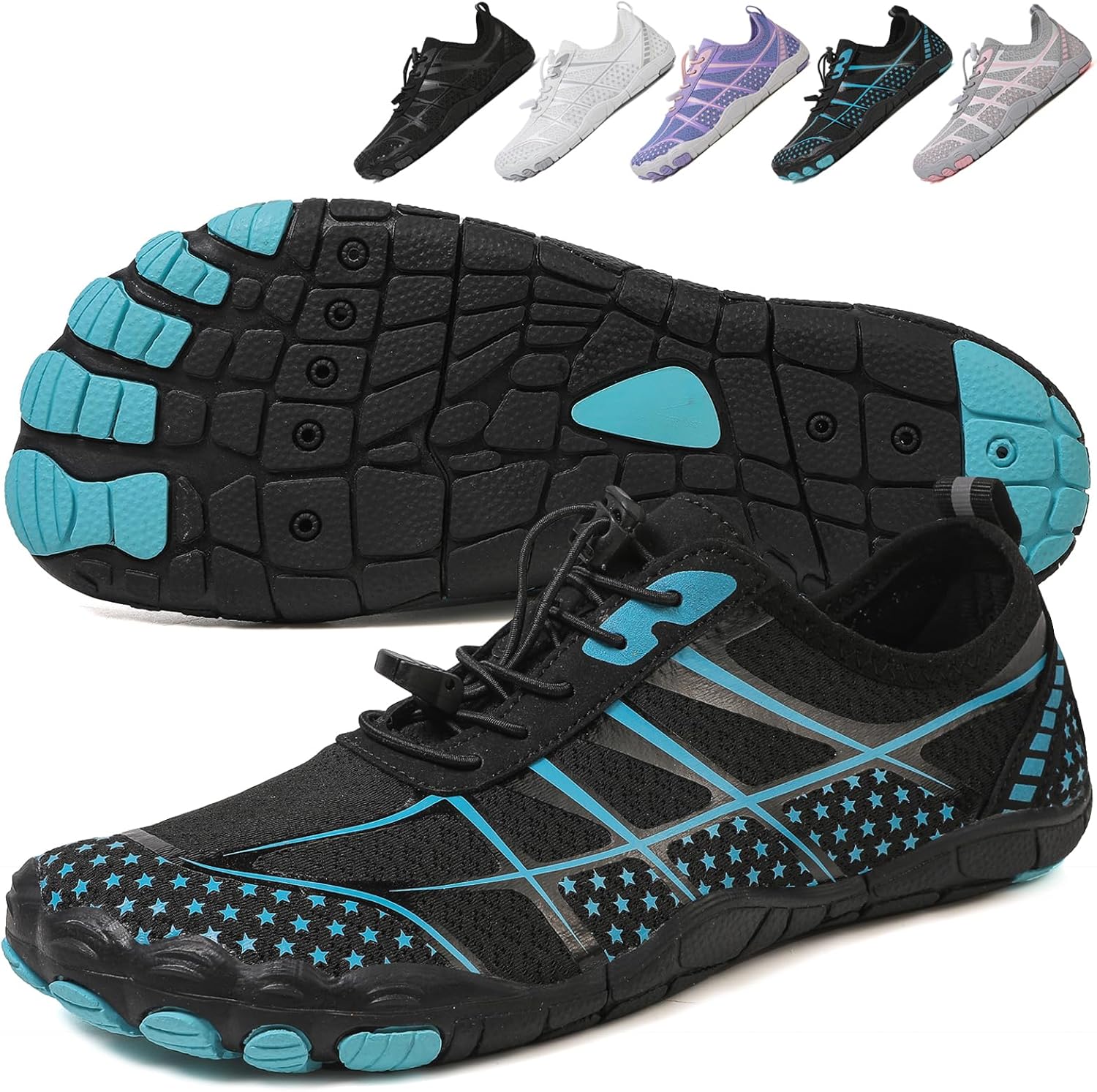 Hike Barefoot Shoes 女士男士,中性款赤脚水鞋透气防滑徒步鞋,适合徒步、散步、跑步、瑜伽和水上运动