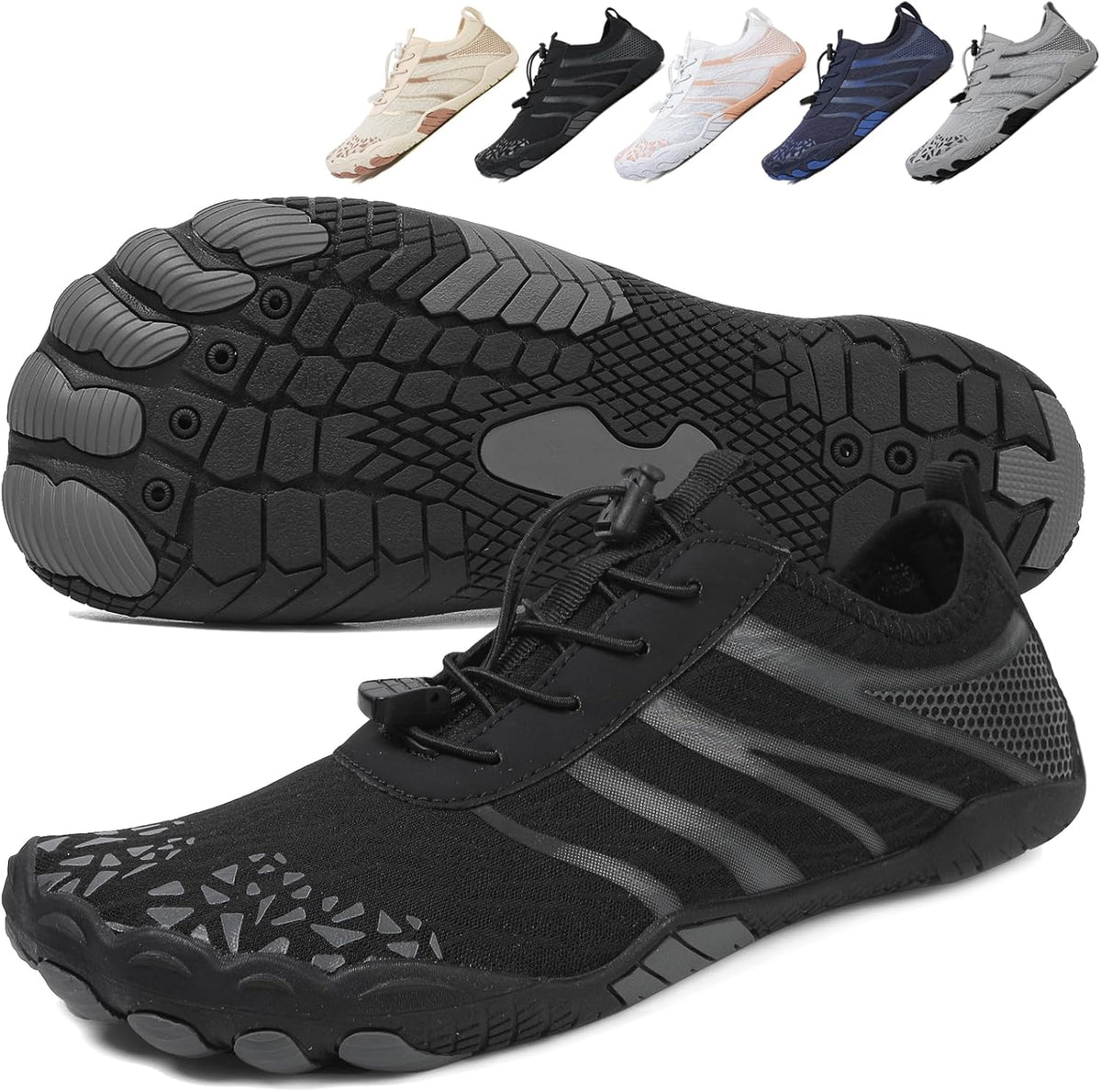 Hike Barefoot Shoes 女士男士,中性款赤脚水鞋透气防滑徒步鞋,适合徒步、散步、跑步、瑜伽和水上运动