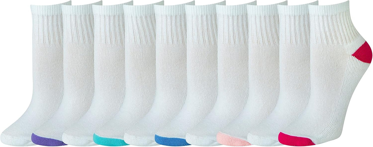 Amazon Essentials 女式棉质短袜,轻质缓震,10 双
