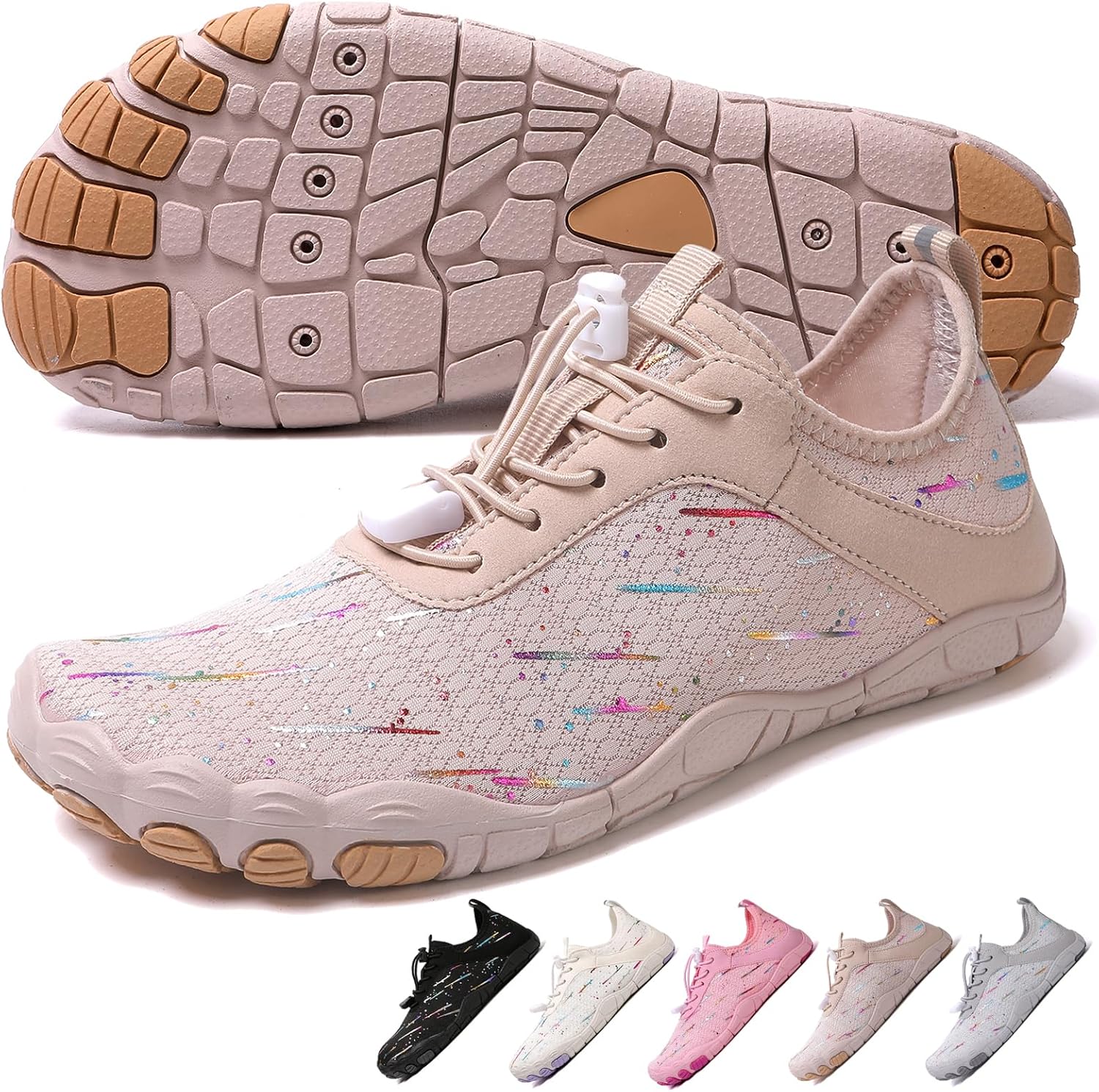 Hike Barefoot Shoes 女士男士,中性款赤脚水鞋透气防滑徒步鞋,适合徒步、散步、跑步、瑜伽和水上运动