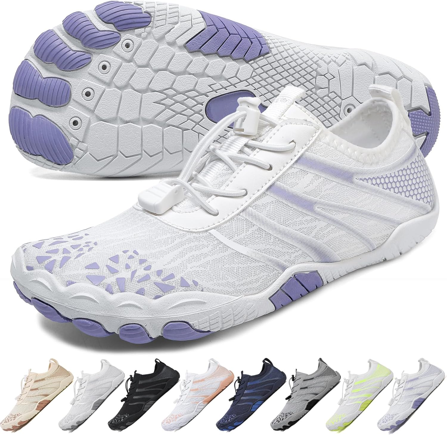 Hike Barefoot Shoes 女士男士,中性款赤脚水鞋透气防滑徒步鞋,适合徒步、散步、跑步、瑜伽和水上运动