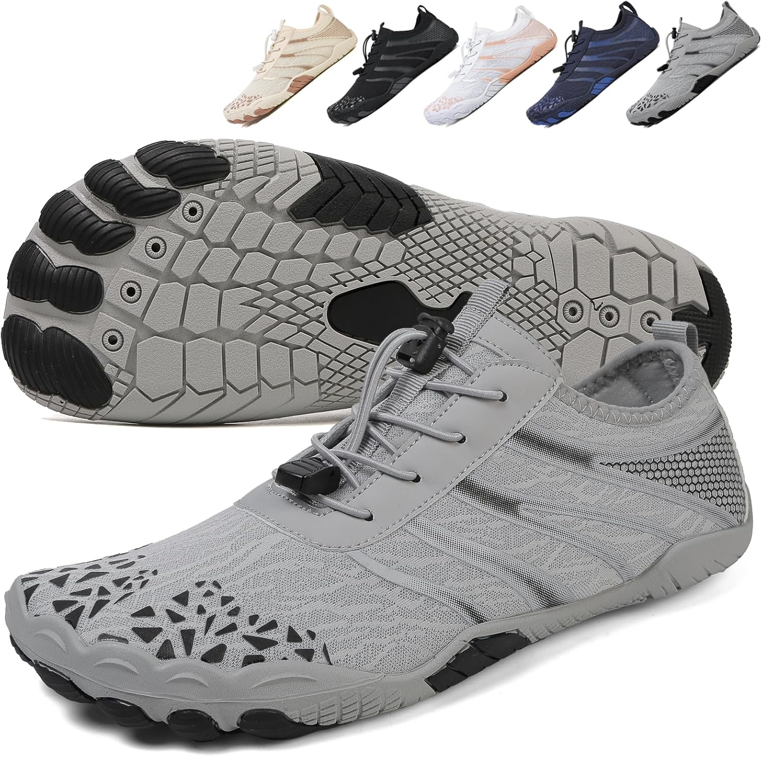 Hike Barefoot Shoes 女士男士,中性款赤脚水鞋透气防滑徒步鞋,适合徒步、散步、跑步、瑜伽和水上运动