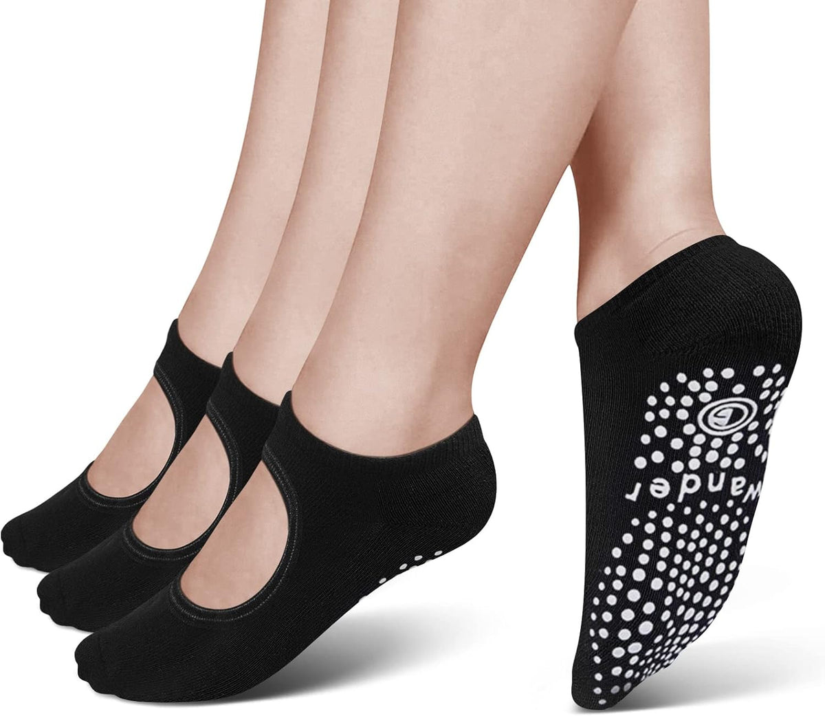 瑜伽袜防滑袜带抓力普拉提芭蕾舞袜 女式