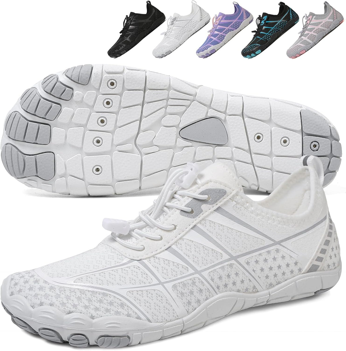 Hike Barefoot Shoes 女士男士,中性款赤脚水鞋透气防滑徒步鞋,适合徒步、散步、跑步、瑜伽和水上运动