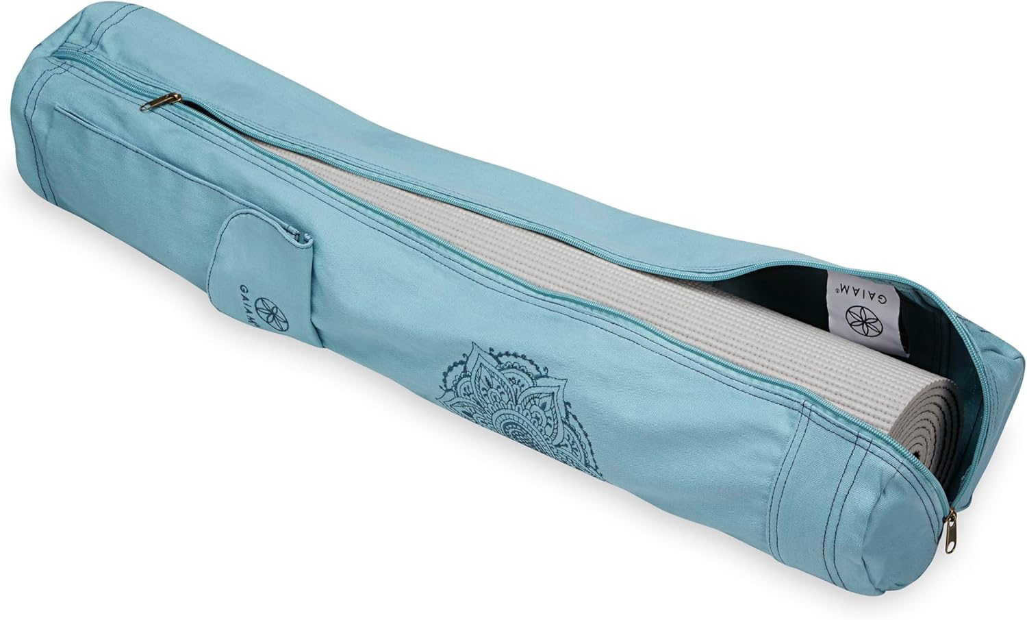 Gaiam Cargo 瑜伽垫包,全拉链瑜伽垫背带,可调节肩带,前后手机袋带耳塞开叉,时尚实用的健身垫支架,男女均适用