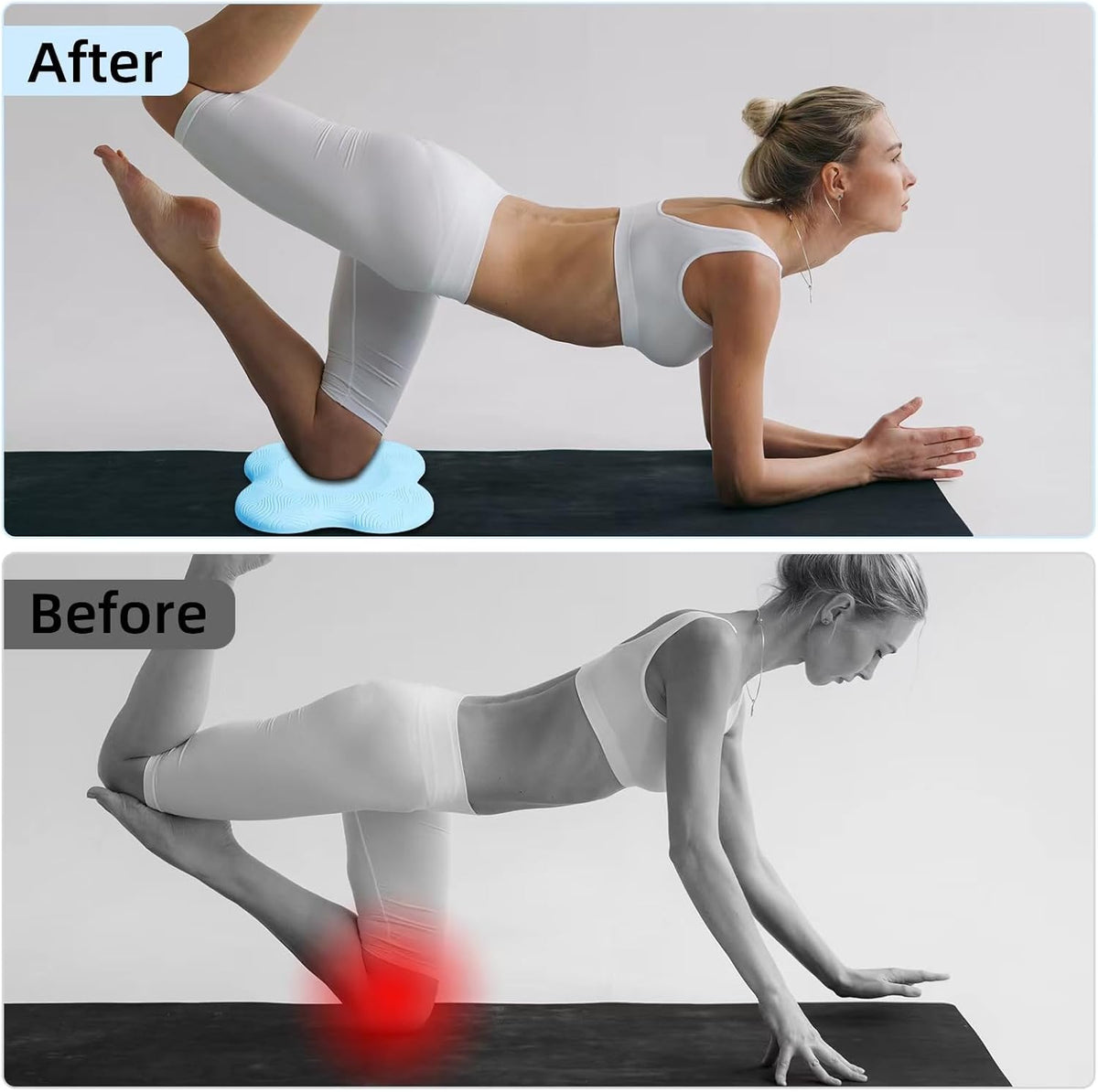 2 件装瑜伽护膝垫超厚适用于膝盖、肘部、手腕、手部、头部、泡沫、普拉提、跪垫、瑜伽、膝盖、膝盖、肘部、手腕、头部、泡沫、普拉提、跪垫、支撑 泡沫垫 男女均适用