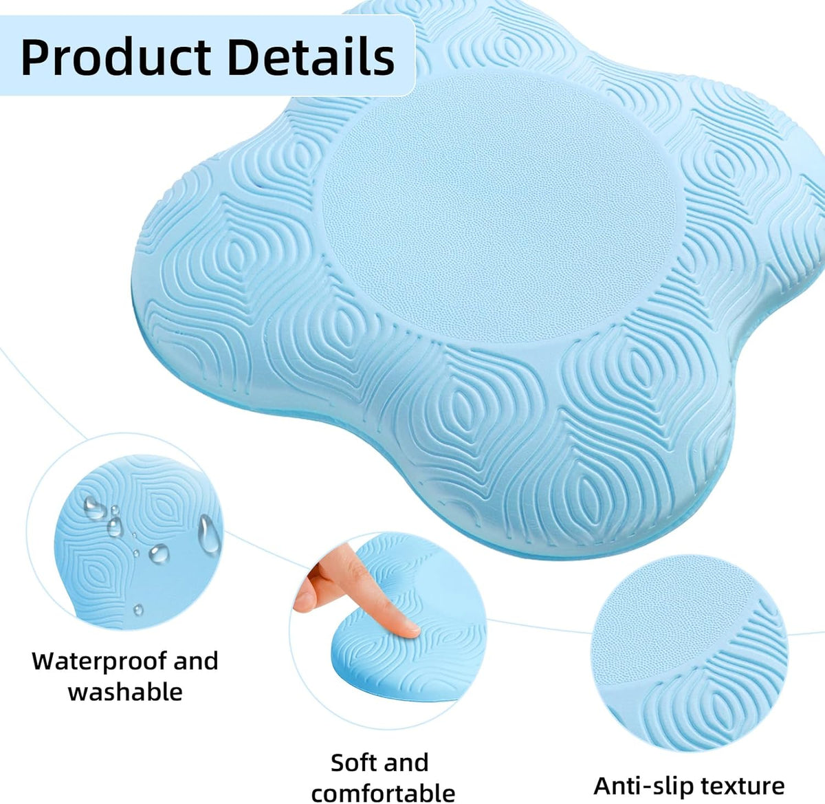 2 件装瑜伽护膝垫超厚适用于膝盖、肘部、手腕、手部、头部、泡沫、普拉提、跪垫、瑜伽、膝盖、膝盖、肘部、手腕、头部、泡沫、普拉提、跪垫、支撑 泡沫垫 男女均适用