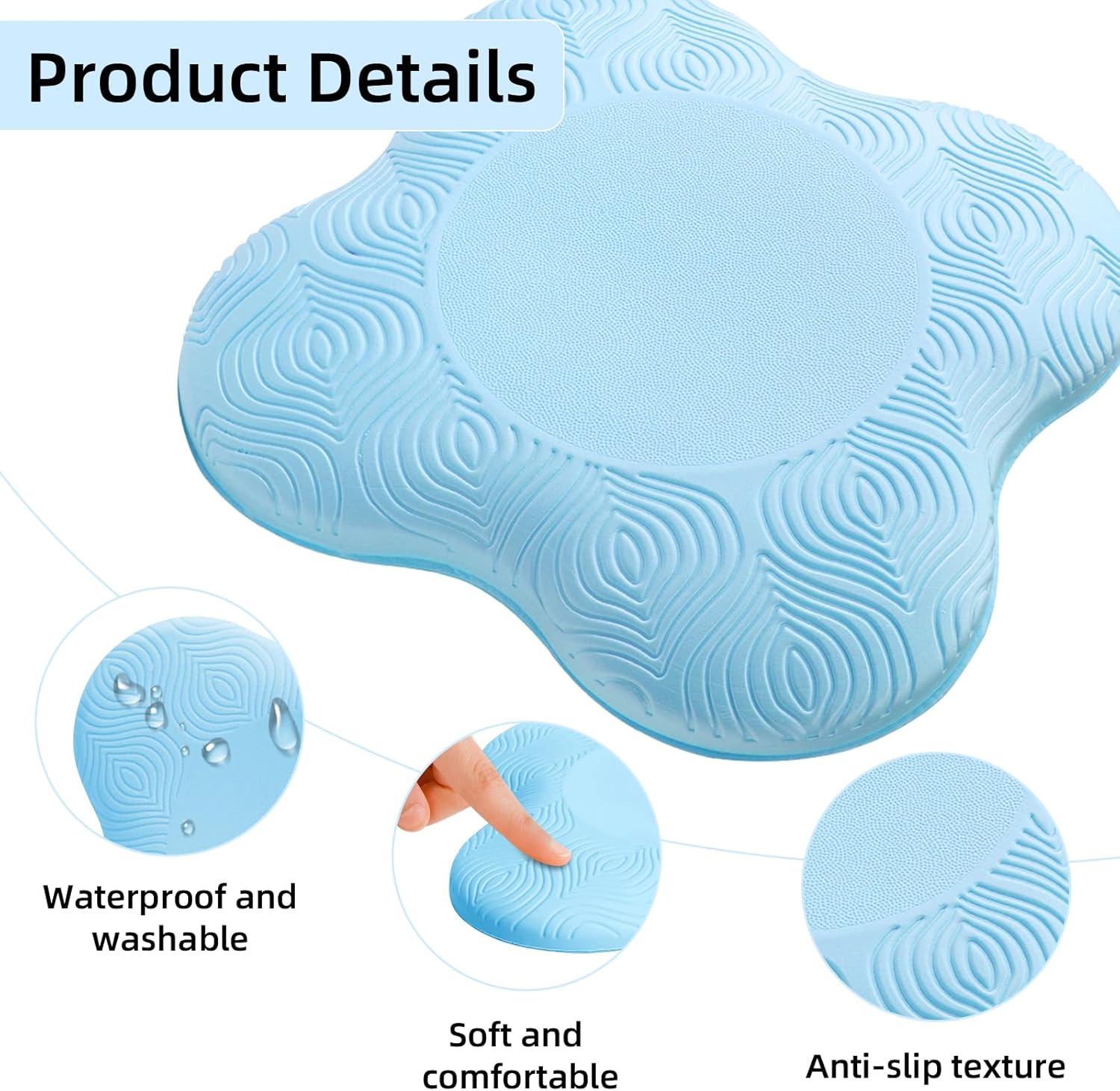 2 件装瑜伽护膝垫超厚适用于膝盖、肘部、手腕、手部、头部、泡沫、普拉提、跪垫、瑜伽、膝盖、膝盖、肘部、手腕、头部、泡沫、普拉提、跪垫、支撑 泡沫垫 男女均适用