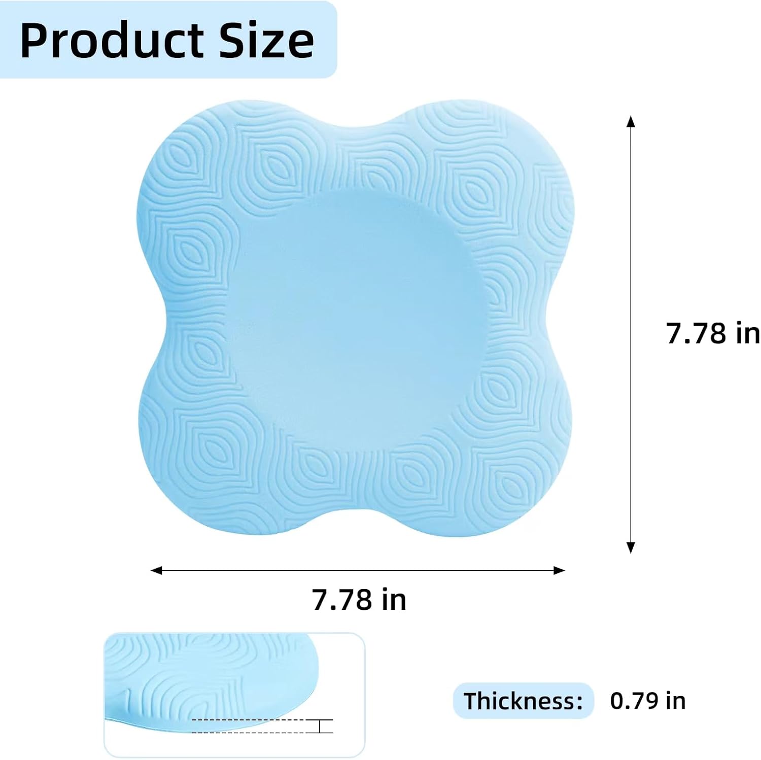 2 件装瑜伽护膝垫超厚适用于膝盖、肘部、手腕、手部、头部、泡沫、普拉提、跪垫、瑜伽、膝盖、膝盖、肘部、手腕、头部、泡沫、普拉提、跪垫、支撑 泡沫垫 男女均适用